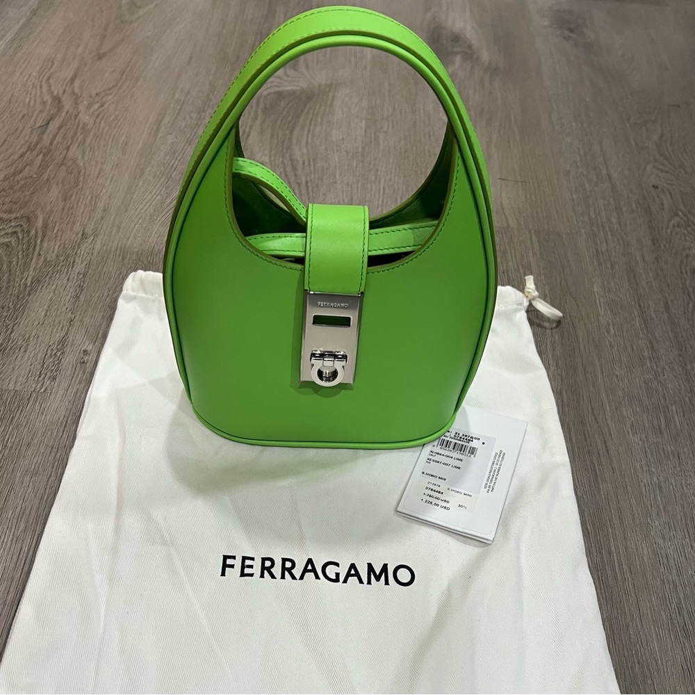 Salvatore Ferragamo Lime Green Mini Bag